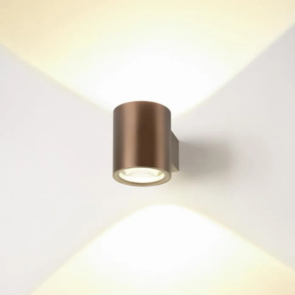SLV LED-væglampe Oculus, Ø 9 cm, dæmpbar til varmt lys, metal