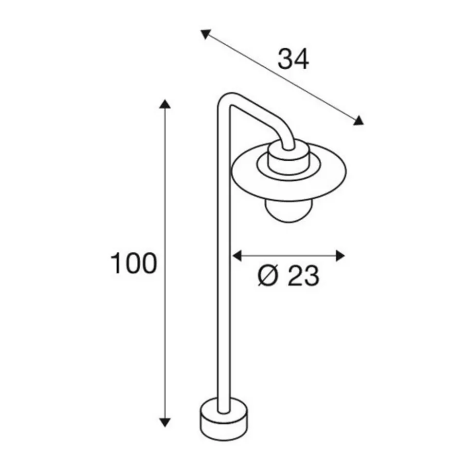 SLV Molat stibelysning, højde 100 cm
