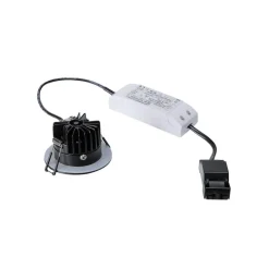 SLV Patta-I LED-indbygningslampe, rund, mat sort