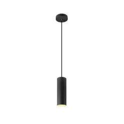 SLV Pendellampe Enola, sort mat, Ø 10 cm, metal