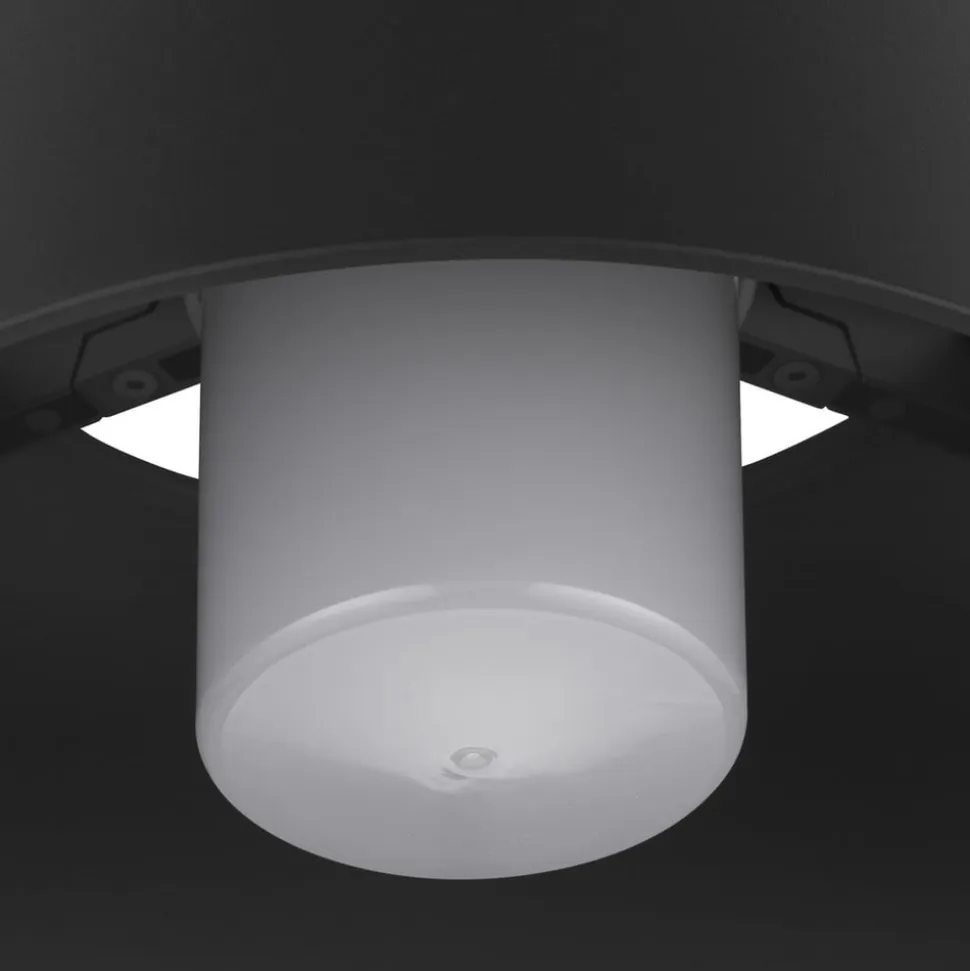 SLV Photoni loftlampe, sort, aluminium, Ø 25 cm