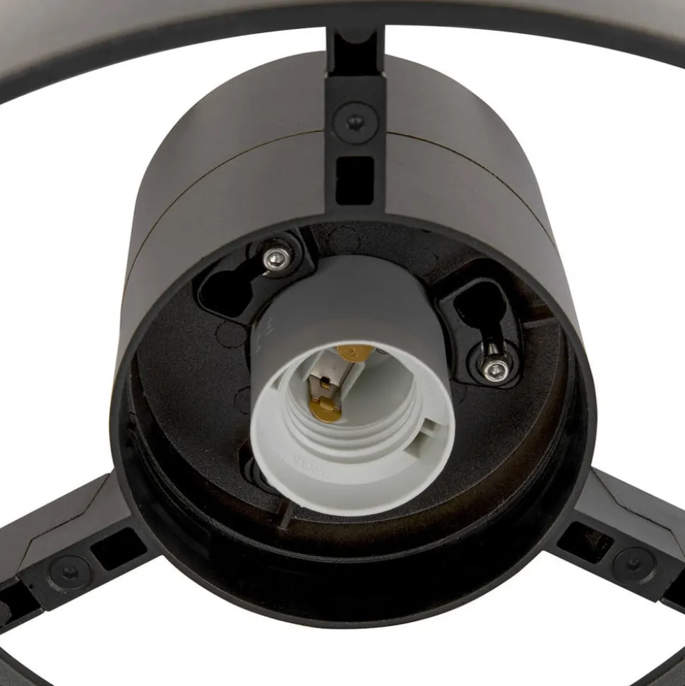 SLV Photoni loftlampe, sort, aluminium, Ø 25 cm