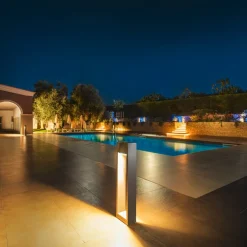 SLV Quad Pole LED-vejlampe, antracit, aluminium, højde 90 cm