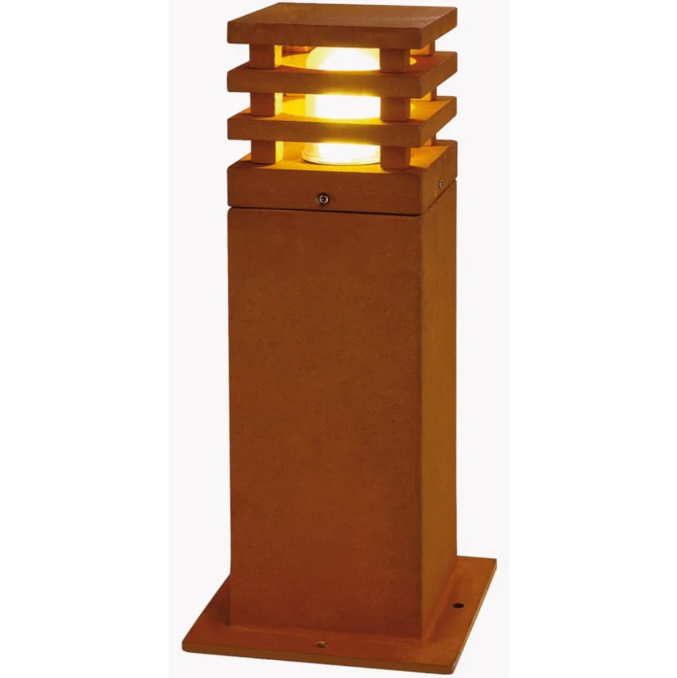 SLV Rusty firkantet LED-sokkel lys rustbrun