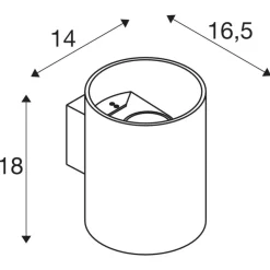SLV Rusty LED udendørs væglampe op/ned cylinder