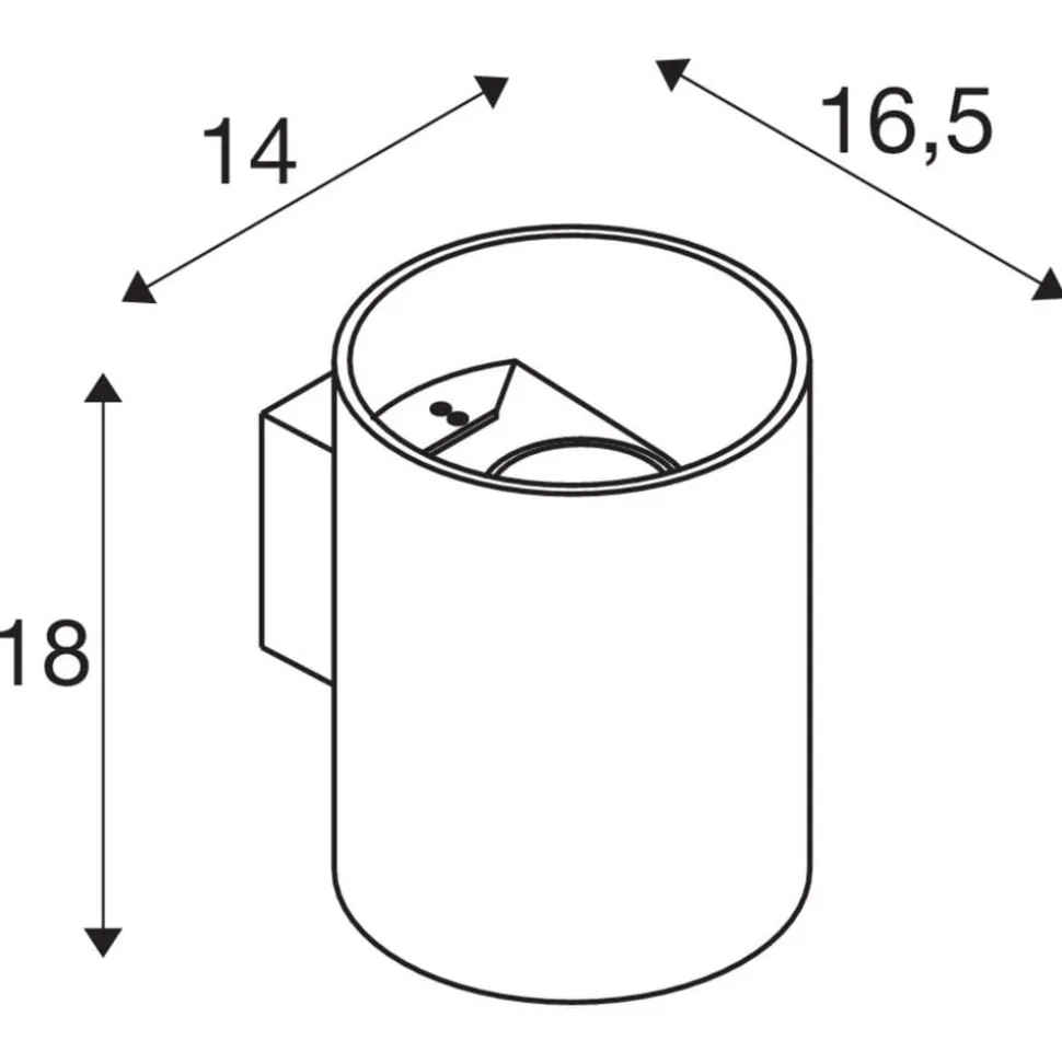 SLV Rusty LED udendørs væglampe op/ned cylinder