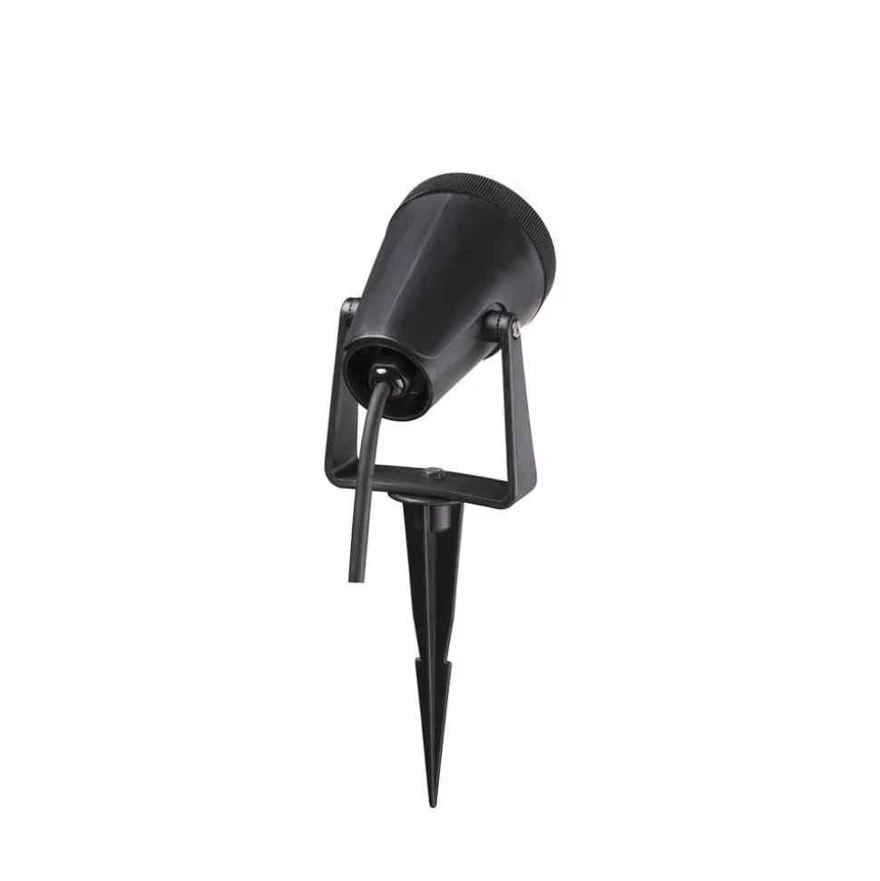 SLV Samrina lampe med jordspyd, sort, plast, højde 13 cm