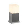 SLV sokkellampe Square Pole, højde 30 cm, grå, stål