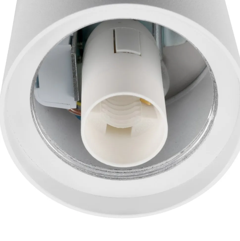 SLV Varyt loftlampe til badeværelset, hvid, aluminium, Ø 12 cm