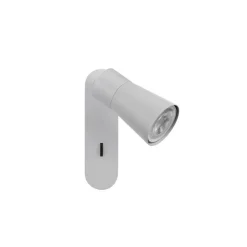 SLV væglampe Puri 2.0 Cone, grå, bredde 15 cm, metal