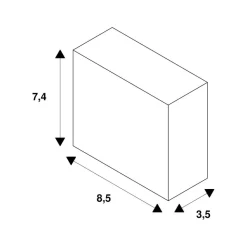 SLV-adapter, 1-fase skinne, hvid, plast