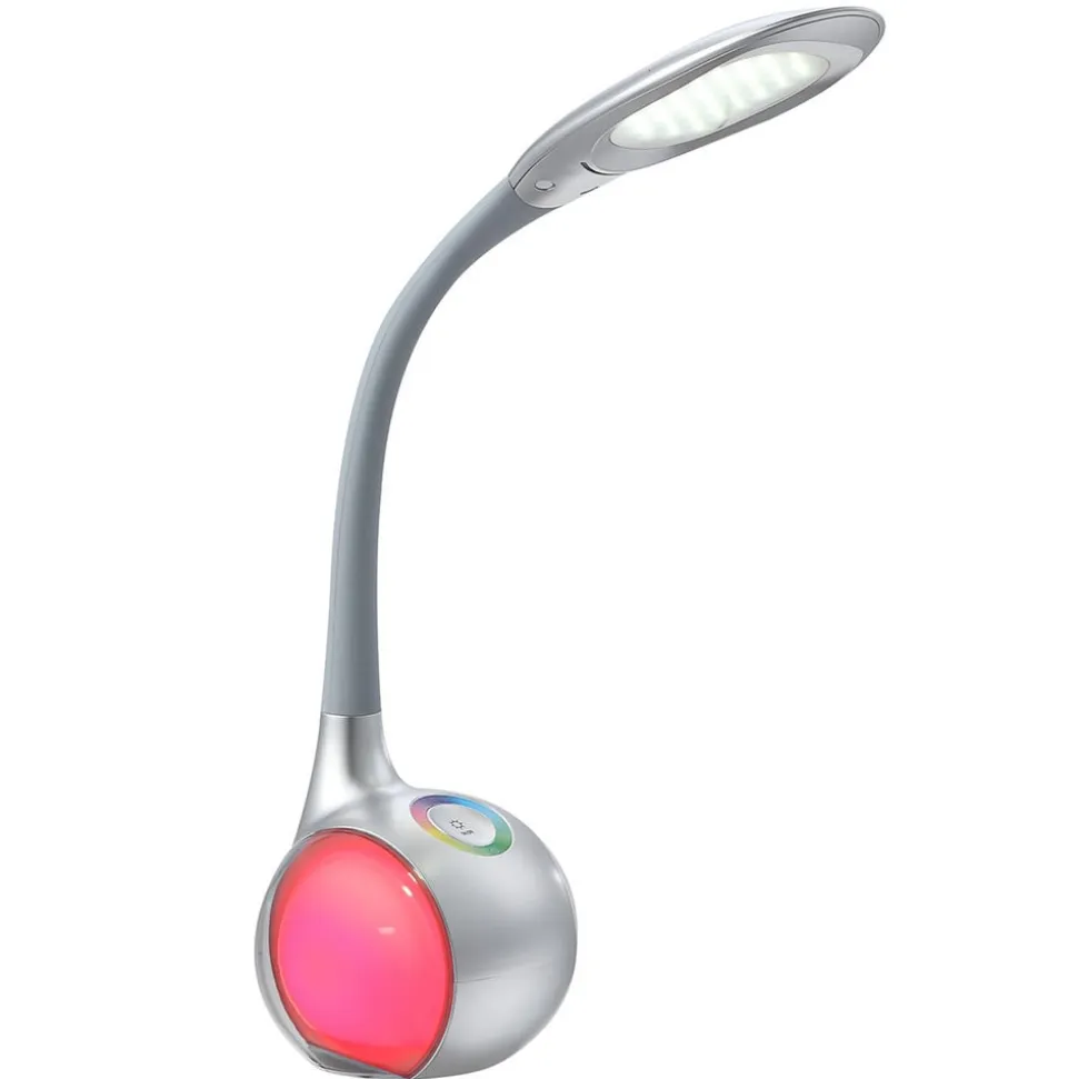 Sølvfarvet LED-bordlampe Paula