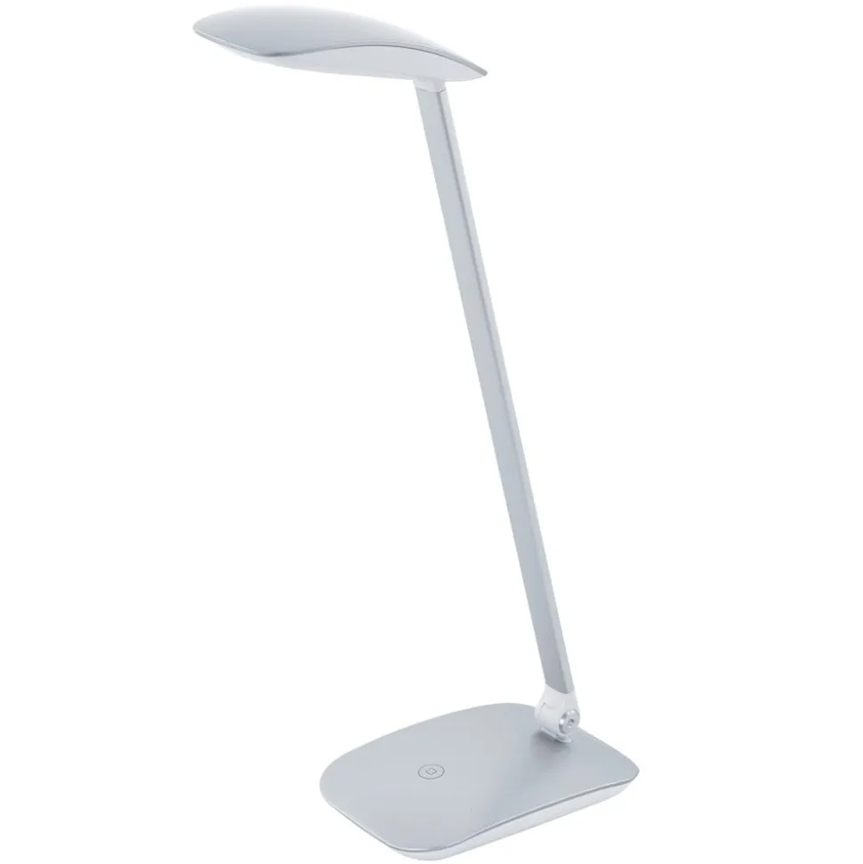 Sølvfarvet LED-skrivebordslampe Cajero m. dæmper