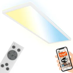 Smart LED loftlampe Tava, 58x20 cm, CCT, dæmpbar