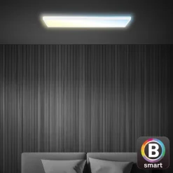 Smart LED loftlampe Tava, 58x20 cm, CCT, dæmpbar