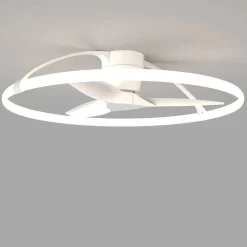 Smart LED-loftventilator Nepal, hvid, DC, støjsvag