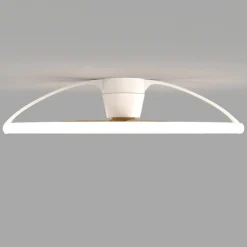 Smart LED-loftventilator Nepal, hvid/bøg, DC, støjsvag