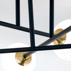 Snowwhite loftlampe med stænger, 6 lyskilder, sort