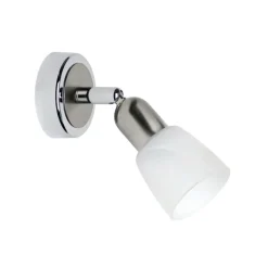 Sofia vægspot, jern/krom/hvid, fremspring 19 cm