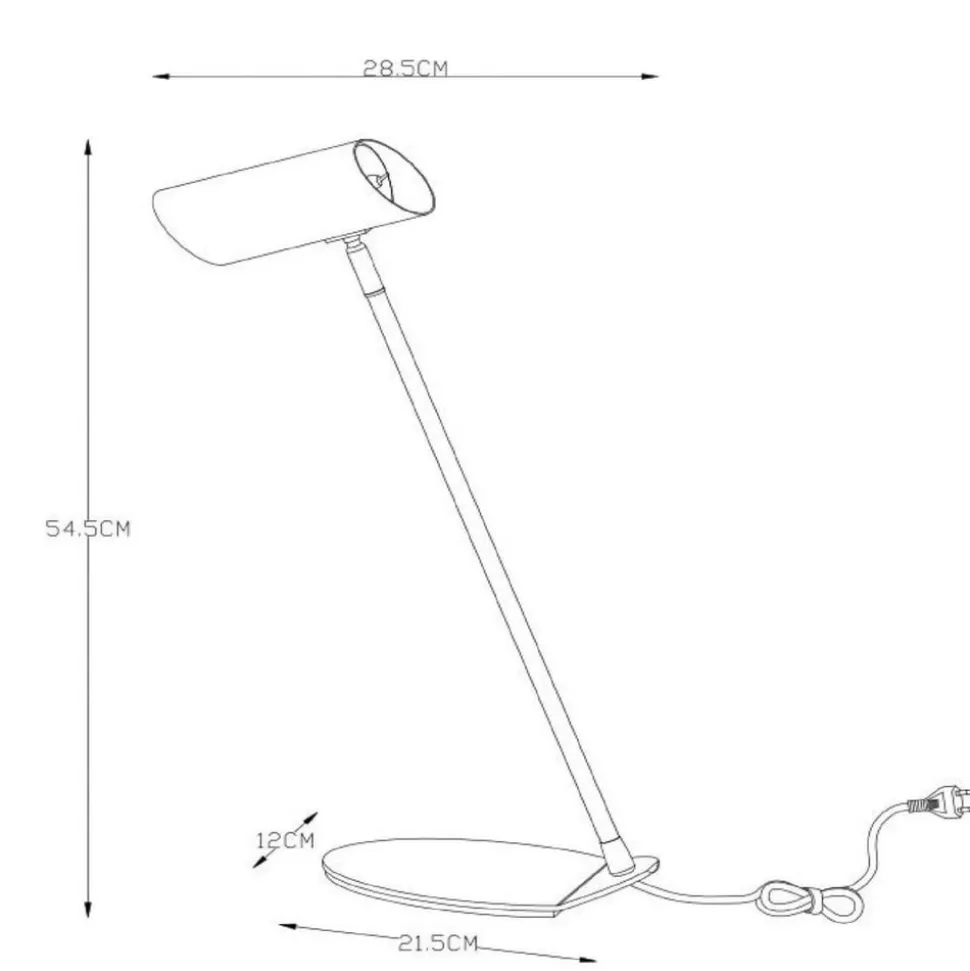 Sofistikeret skrivebordslampe Hester, sort