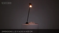 Sofistikeret skrivebordslampe Hester, sort