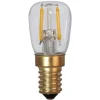 Soft Glow LED-pære E14 1,4W, 2.100K, klar, dæmpes