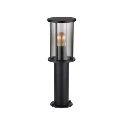 Sokkellampe Gracey, højde 45 cm, sort, stål, IP54