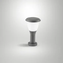 Sokkellampe Thiago, 30 cm, mørkegrå, metal, E27, IP65