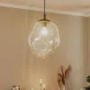 Sol glas-hængelampe, Ø 35cm, sort/klar