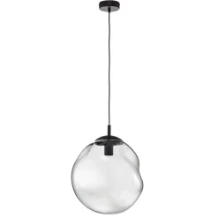 Sol glaspendel, Ø 35cm, sort/røggrå