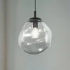 Sol Mini pendel, glas, Ø 25 cm, sort/grafitgrå