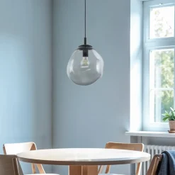 Sol Mini pendel, glas, Ø 25 cm, sort/grafitgrå