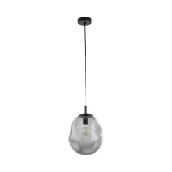 Sol Mini pendel, glas, Ø 25 cm, sort/grafitgrå