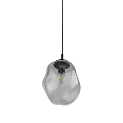Sol Mini pendel, glas, Ø 25 cm, sort/grafitgrå