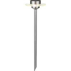Solcellelampe i ædelstål Ufo med LED, IP44