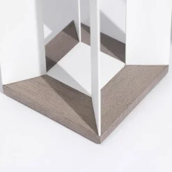 Solcellelanterne Teckalu, Duratek/hvid, 45,5 cm
