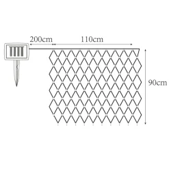 Solcelle-LED-lysforhæng IP44 110x90cm 100 lk