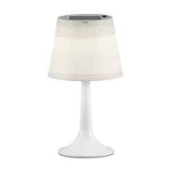 Soldreven LED bordlampe Assisi Sitra, i hvid