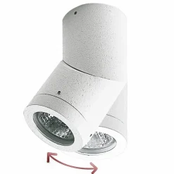 Soleo spotlight, hvid, IP44, drejelig, aluminium