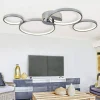 Solexa LED-loftlampe, ringformet, kromlook