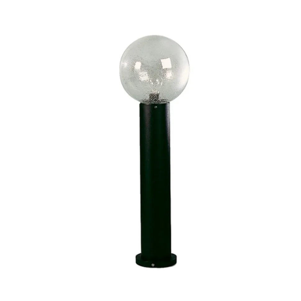 Sort pullertlampe med blæreglas