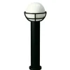 Sort pullertlampe med opalglas