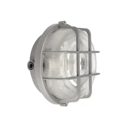 Sotano Retro lampe til vådrum, grå, Ø 18 cm, plast IP44