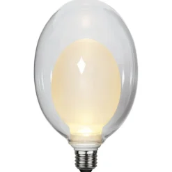 Space E27 D120 LED-pære 3,5 W, opal, 3-trins dæmp.