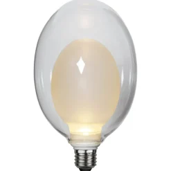 Space E27 D120 LED-pære 3,5 W, opal, 3-trins dæmp.