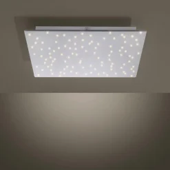 Sparkle LED-loftlampe CCT dim stål 45x45cm