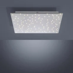 Sparkle LED-loftlampe CCT dim stål 45x45cm