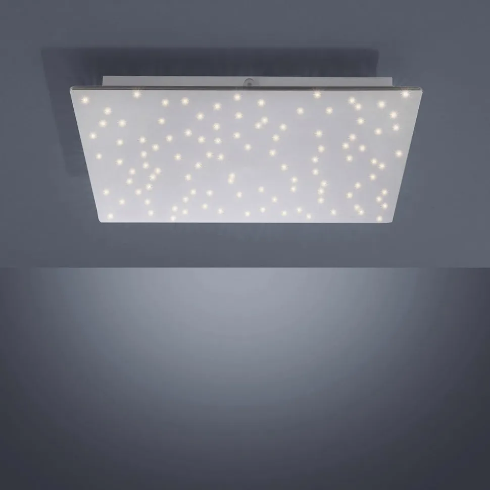 Sparkle LED-loftlampe CCT dim stål 45x45cm