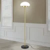 Sparta gulvlampe, sort/messing, glas, marmor, 148 cm