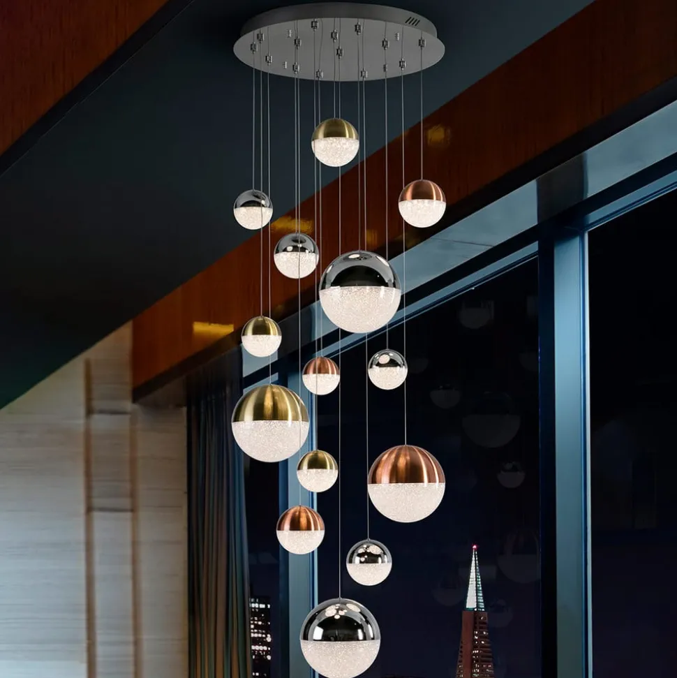 Sphere LED-hængelampe, flerfarvet, 14 lk., app